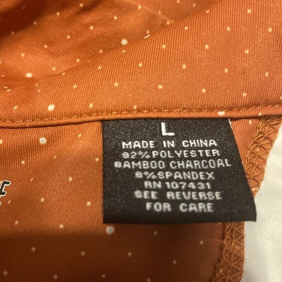 Club 4 House Pullover‎ Top Men’s Large Bamboo Charcoal Polka Dot Orange - Picture 6 of 6